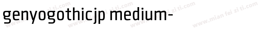 genyogothicjp medium字体转换